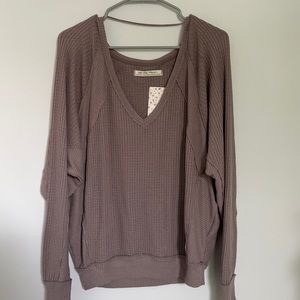 Free people oversized fit thermal long sleeve
